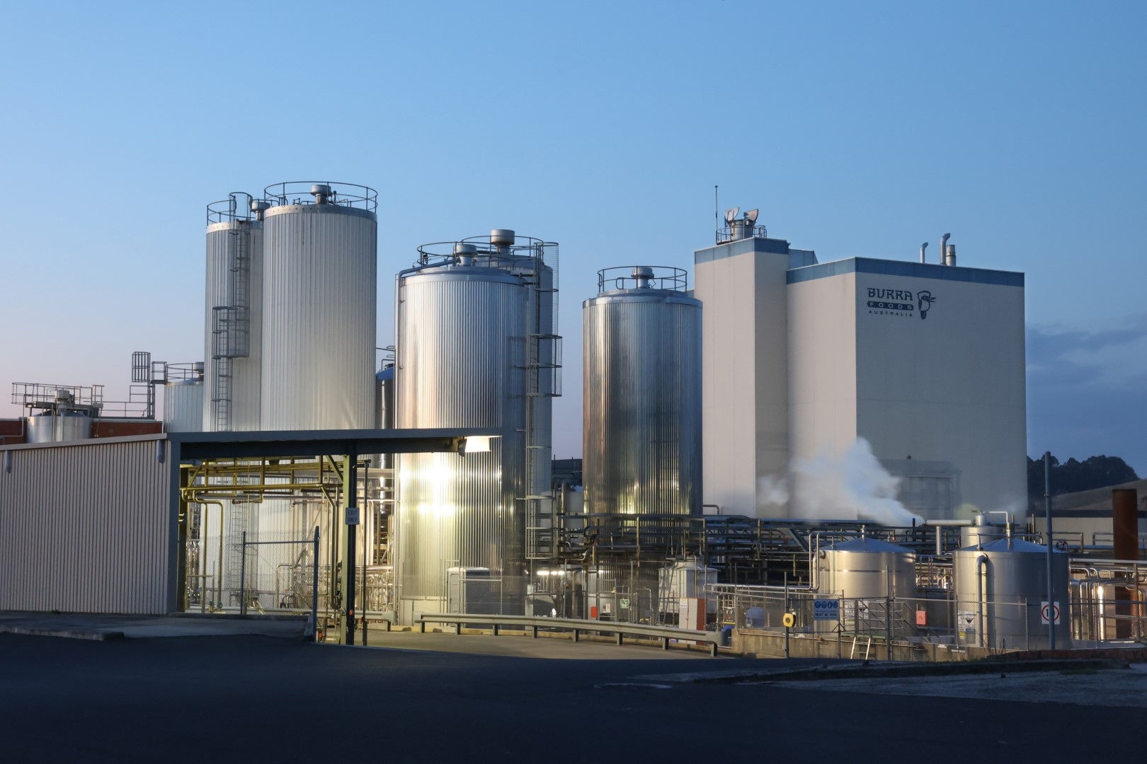 Factory with five large buildings and a verandah 