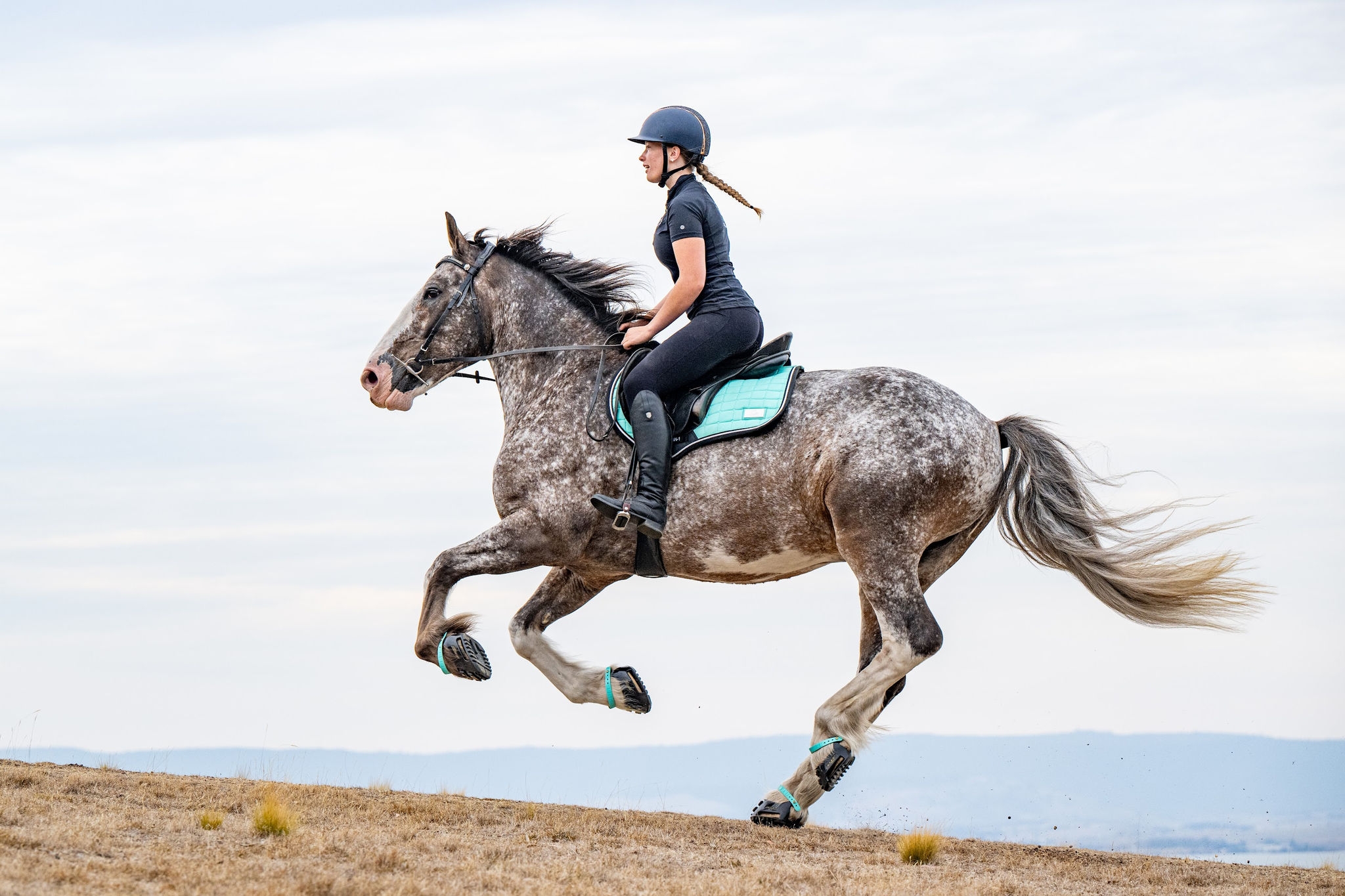 woman riding horse 