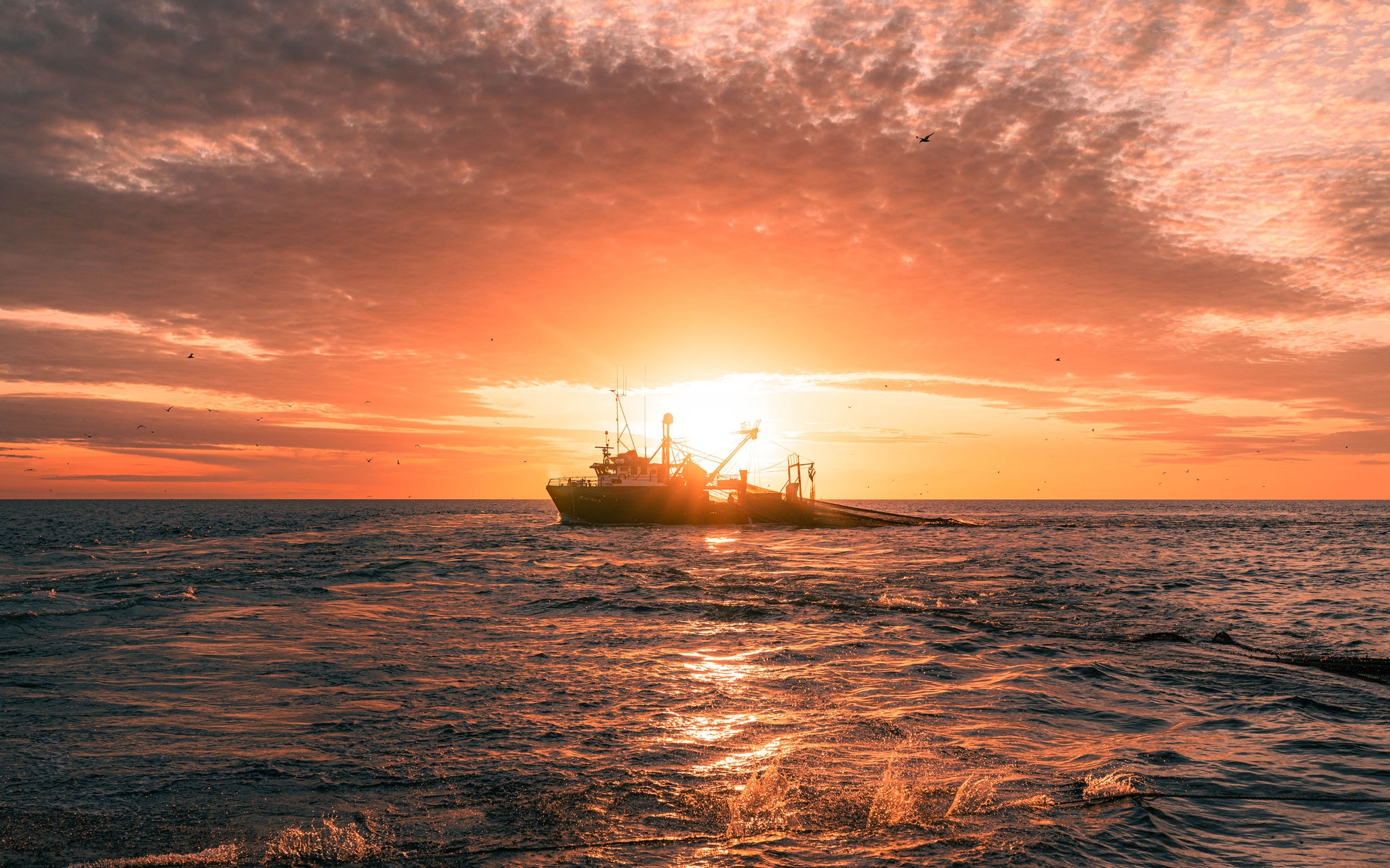 ship on ocean